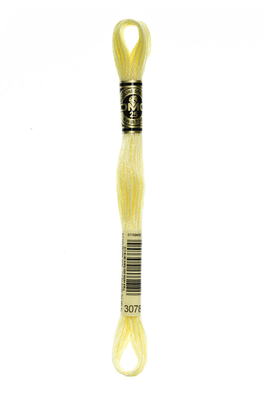 DMC Floss # 3078 - Very Light Golden Yellow