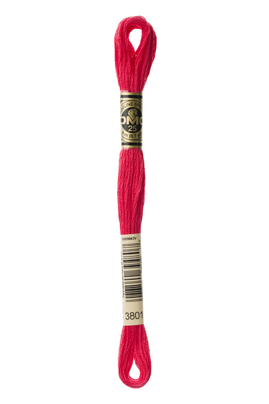 DMC Floss # 3801 - Light Christmas Red