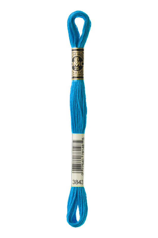 DMC Floss # 3843 - Electric Blue