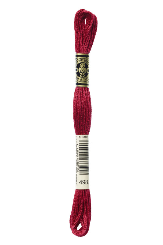 DMC Floss # 498 Dark Christmas Red