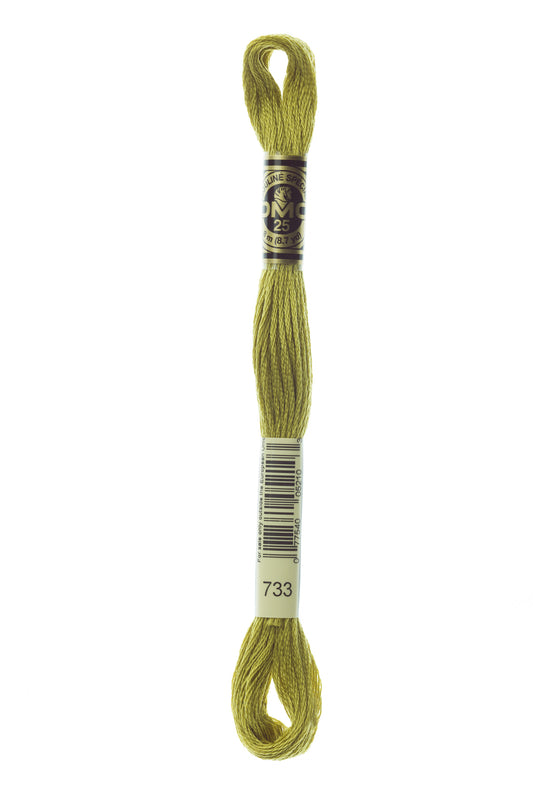 DMC Floss # 733 - Medium Olive Green