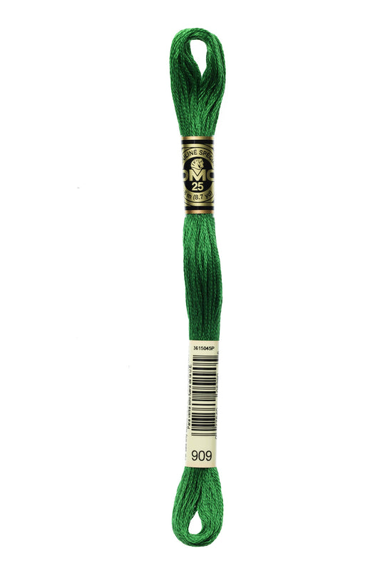 DMC Floss # 909 - Very Dark Emerald Green