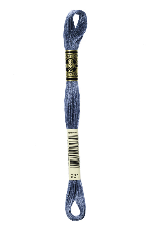 DMC Floss # 931 - Medium Antique Blue