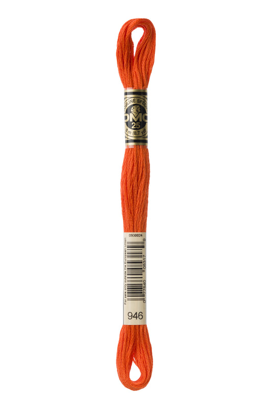 DMC Floss # 946 - Medium Burnt Orange